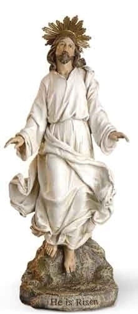 Joseph's Studio by Roman 12" Christ is Risen Statue Religious Easter Tabletop Decor, Religious Gift