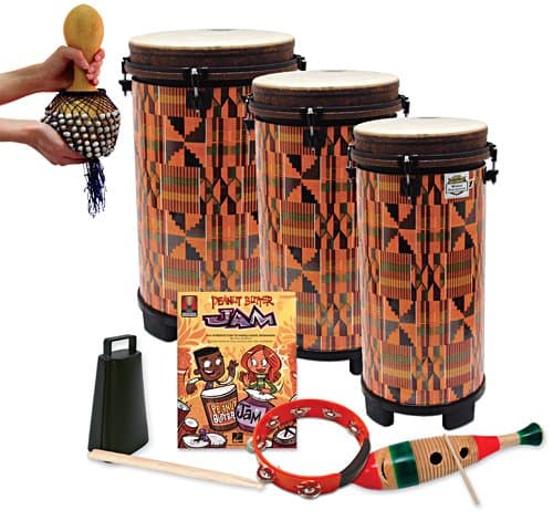 Peanut Butter Jam Classroom Drumming Set A - Multicultural Patterns & Songs - Intro to World Music Drumming - Easy-to-Teach Sequential Approach