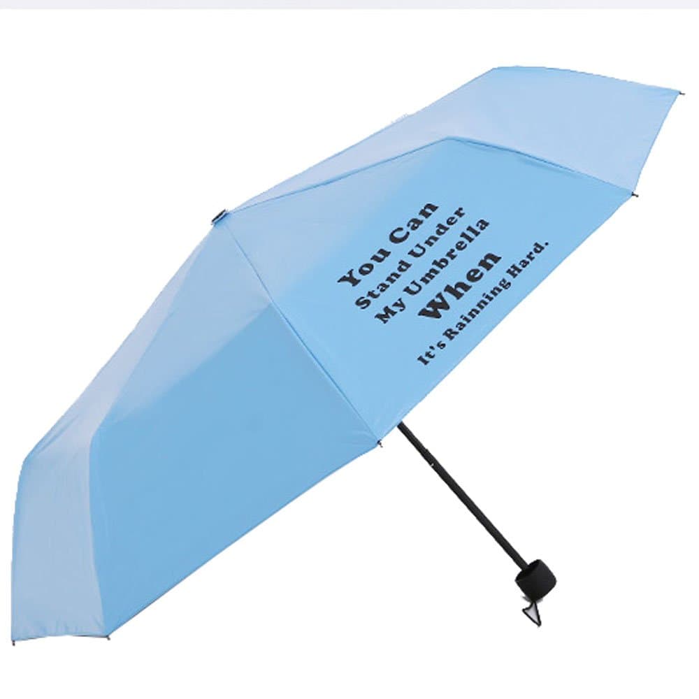 UNI Umbrella Mini Windproof UV Blocker Folding Sun Parasol Rain Umbrella, Blue