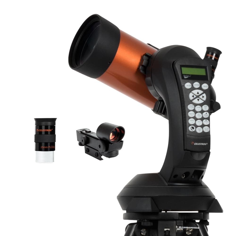 Celestron NexStar 4SE Computerized Telescope – 4-Inch Maksutov-Cassegrain Optical Tube – Fully Automated GoTo Mount with SkyAlign – Ideal for Beginners and Advanced Users – 40,000+ Object Database