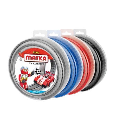 MAYKA Toy Block Tape (4-pack) - 4 stud, 6.5 ft,non-marking
