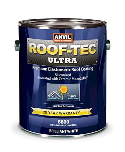 Anvil ROOF-TEC Ultra Siliconized & Microcell Elastomeric White Roof Coating (2 Gallon)