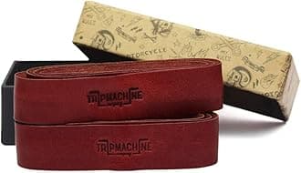 Trip Machine Company Leather Motorcycle Grips Wrap