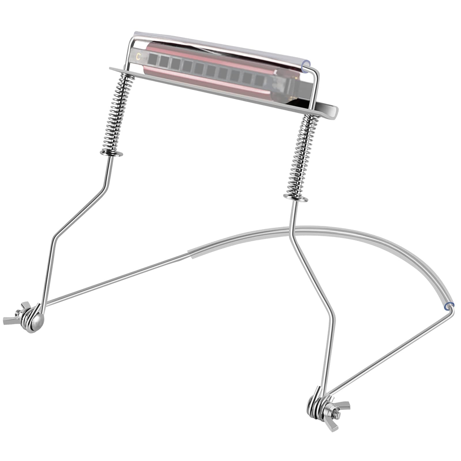 Harmonica Holder,10 Hole Professional Harmonica Holder Neck,Anti-Scratch Adjustable Harmonica Neck Brace,Hands-Free During the Performance