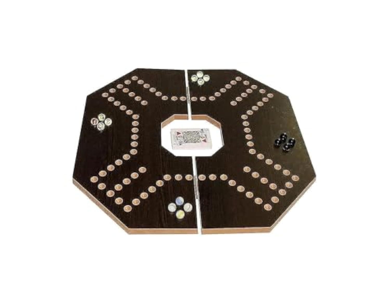 Jackaroo for 4 players - large dark brown board