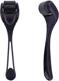 Derma Roller 1.0mm for Face Acne Scars,540 Stainless Steel Microneedle Derma Roller for Beard and Hair Re-Growth, Noiseless Derma Roller for Facial Skin Care Home (1.0 mm)