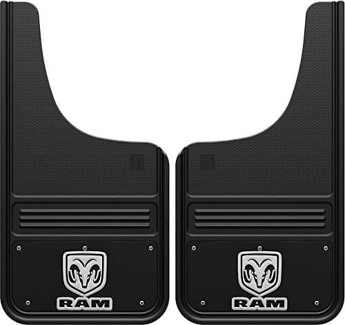 Gatorback Dodge Ram Truck Mud Flaps - Rear Pair - Black Wrap