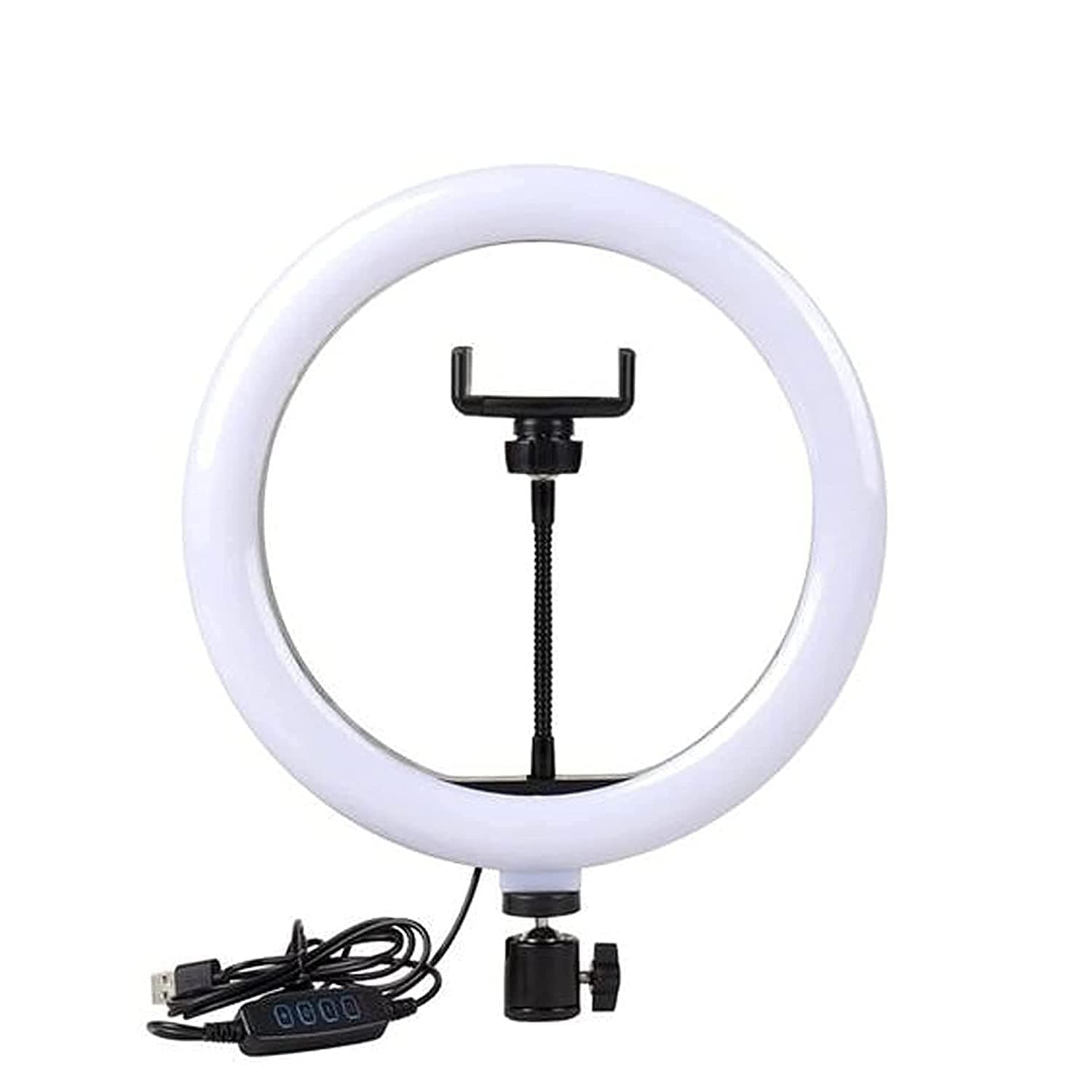 10 Inch LED Ring Light with 3 Level Brightness Dimmable Lighting for Vlogging, You Tube Video, Photo Shoot Live Streaming & Makeup Compatible with All Smart Phones & Cameras