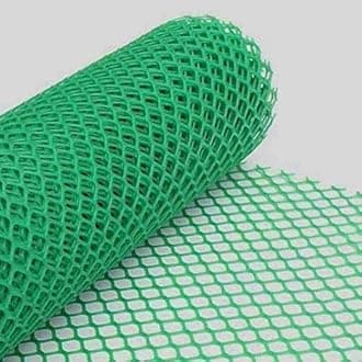 UV Stabilized Garden Fencing Net_Tree Guard Net_Anti Bird Net_PVC Virgin HDPE_3.3 Feet Height X 60 Feet Length_Green Color_800 GSM with 1 Cutter and 100 PVC Tags SP9