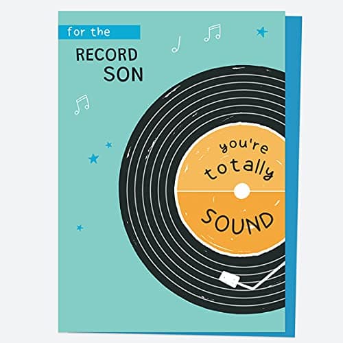 Son Birthday Card - Vinyl Record - Son