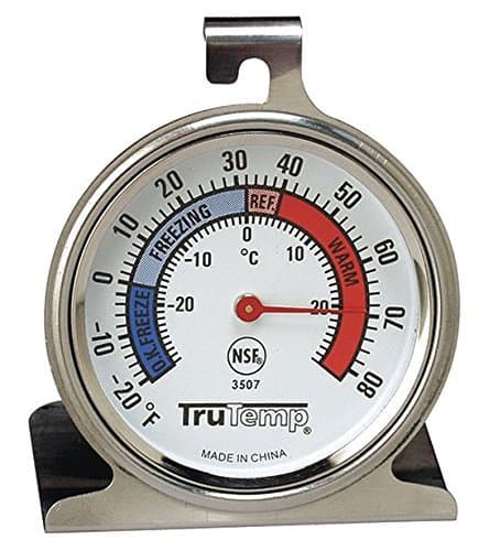 Fridge/Freezer Thermometer, -20 to 80F