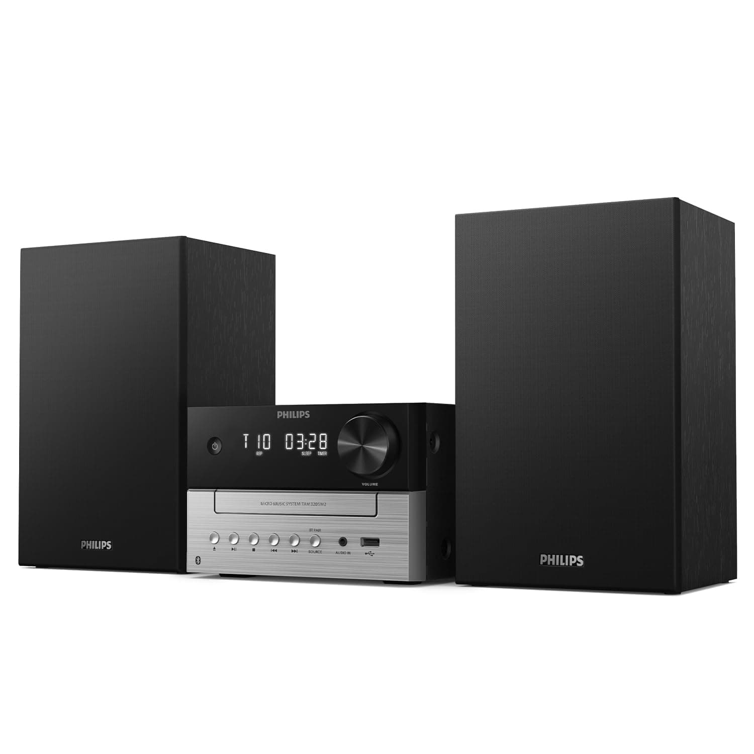 PHILIPS TAM3205M2 Micro Music System HiFi, Bluetooth, CD Player, USB, Auracast FM Radio, 85% PCR Material