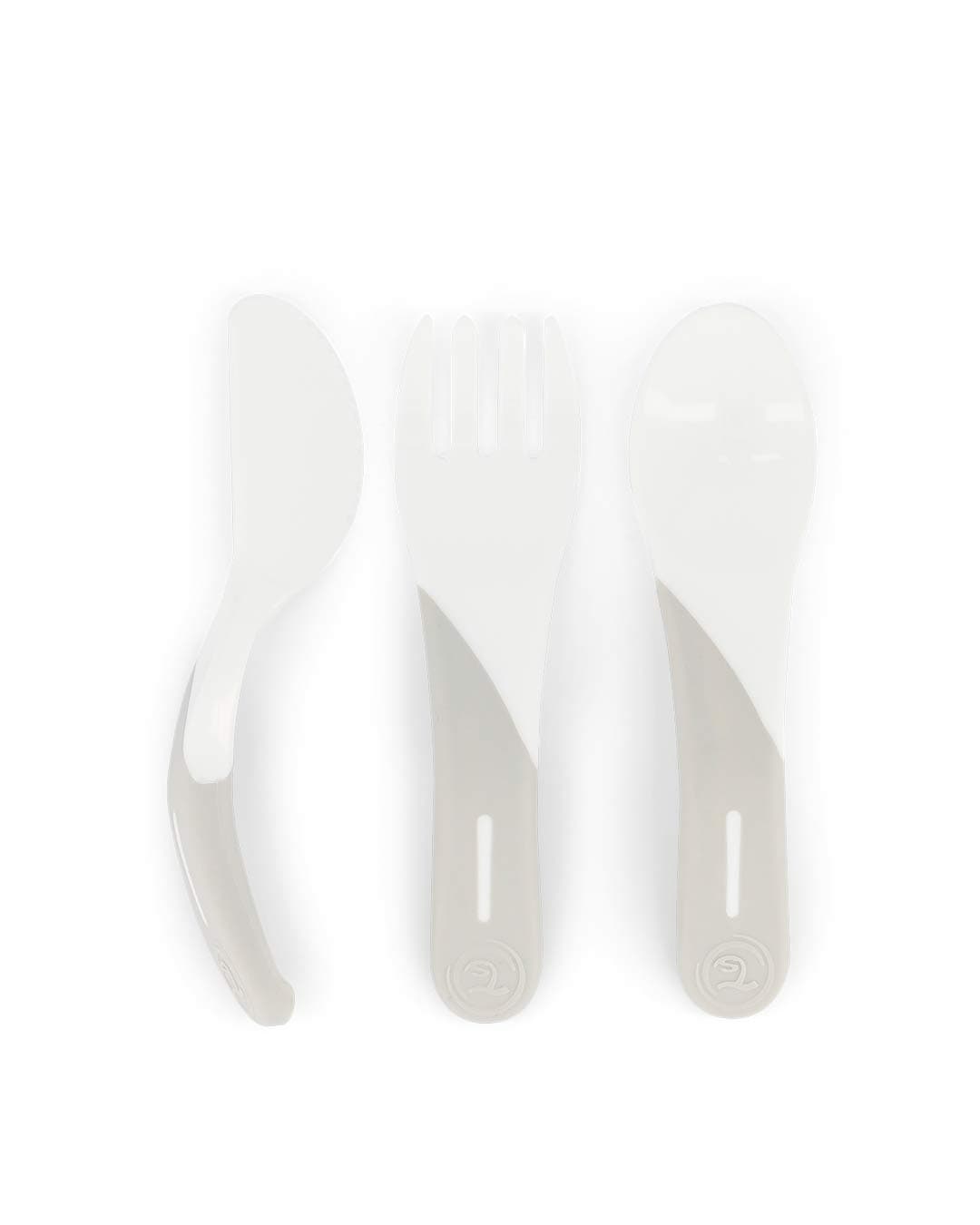 Twistshake Learning Cutlery, 1 Piece, White, Polypropylene Flatware for Infant Feeding
