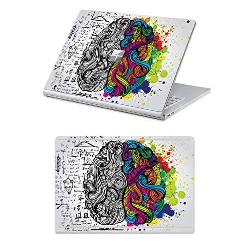 MasiBloom Top & Bottom Sticker Decal for 13" Microsoft Surface Book 2 (2017 Released) 13.5 inch Protective Laptop Cover Skin (for 13.5" Surface Book 2, Jellyfish- Grey)