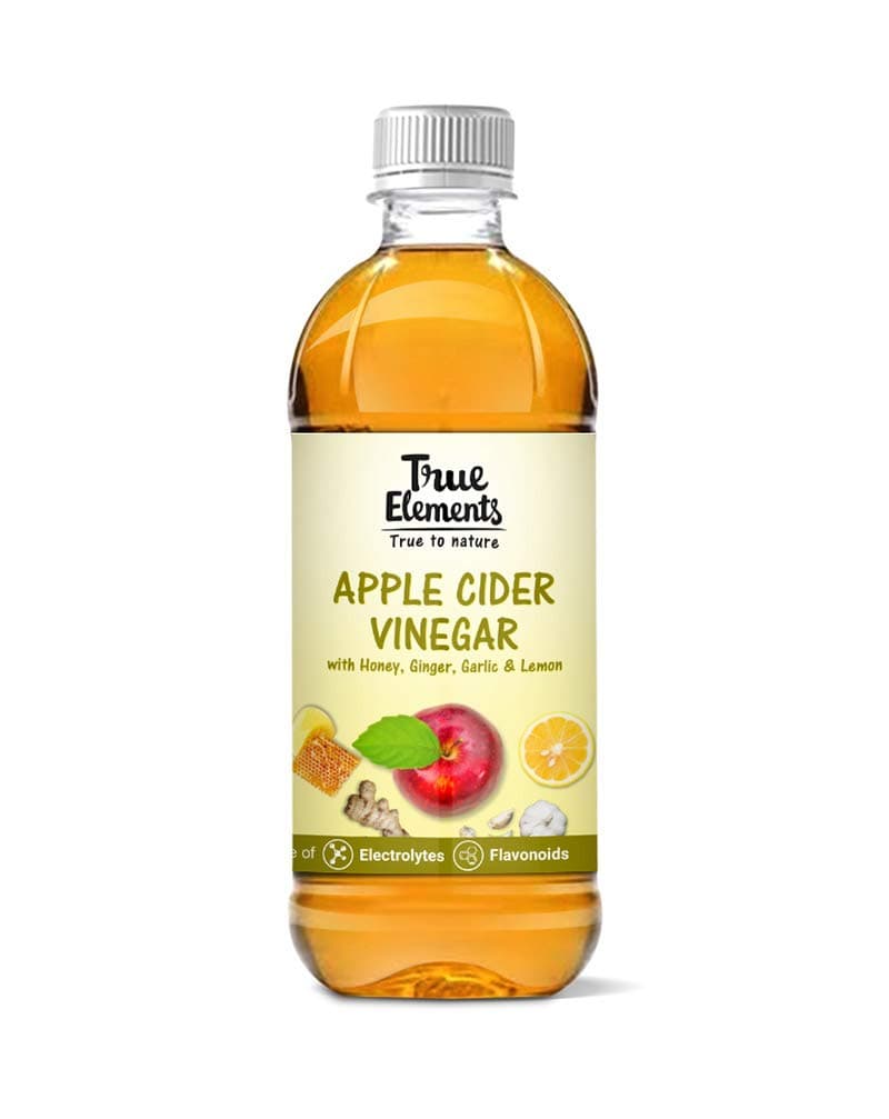True Elements Apple Cider Vinegar With Lemon, Ginger, Honey And Garlic Brown
