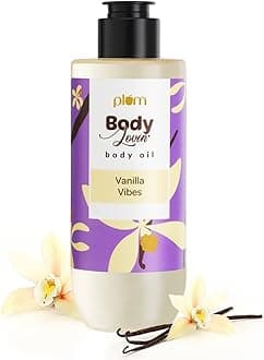 Plum BodyLovin' Vanilla Vibes Body Oil | Intense Moisture & Instant Glow | Long Lasting Warm Vanilla Fragrance | Non-Greasy & Lightweight | Soft & Nourished Skin | For Dry To Very Dry Skin - 200ml