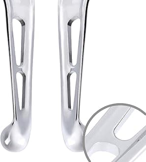 KiWAV Slotted 2 Chrome Hand Control Brake & Clutch levers Chrome Compatible for Harley '96-'03 XL '96-'17 Dyna '96-'14 Softail '96-'07 Touring
