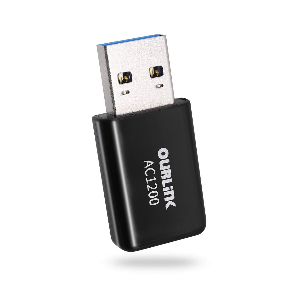 OURLINK Wireless USB 1200Mbps USB WiFi USB 3.0 Dual Band (2.4GHz/300Mbps + 5.8GHz/867Mbps) 802.11ac/b/g/n WiFi Adapter PC/Desktop/Laptop, Support Windows 10/8.1/8/7, Mac OS 10.6-10.15