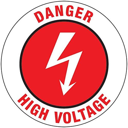 Danger High Voltage Floor Graphic - 17 Inch
