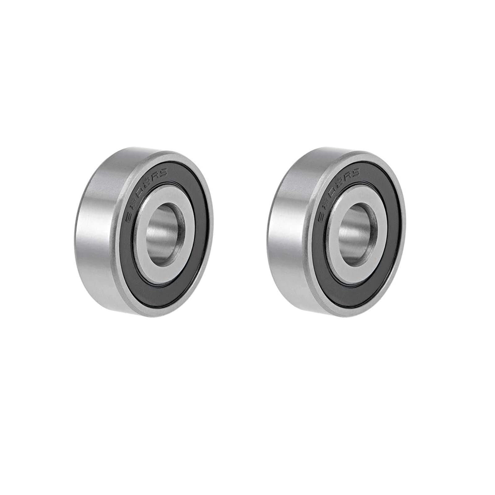 2Pcs 6202-RS Ball Bearing - Double Rubber Sealed Shielded Deep Groove 6202rs Bearings for Skateboards, Inline Skates, Scooters, Roller Blade Skates Long Boards (15mm x 35mm x 11mm)
