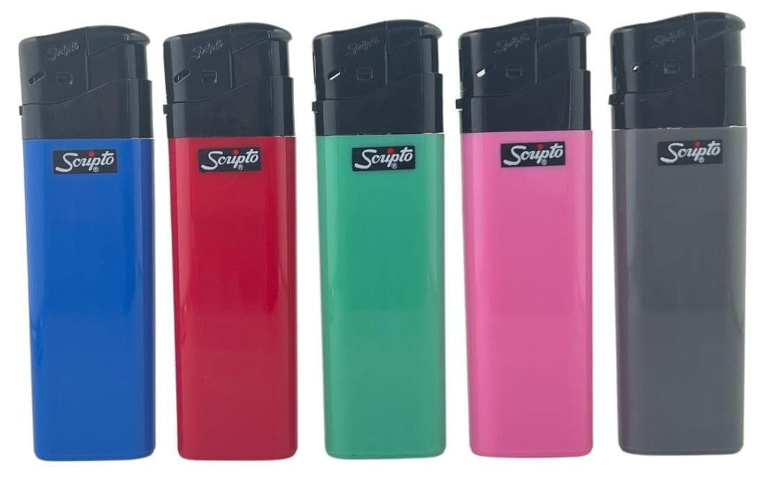 Scripto Electronic Lighters Full Size 5 Count