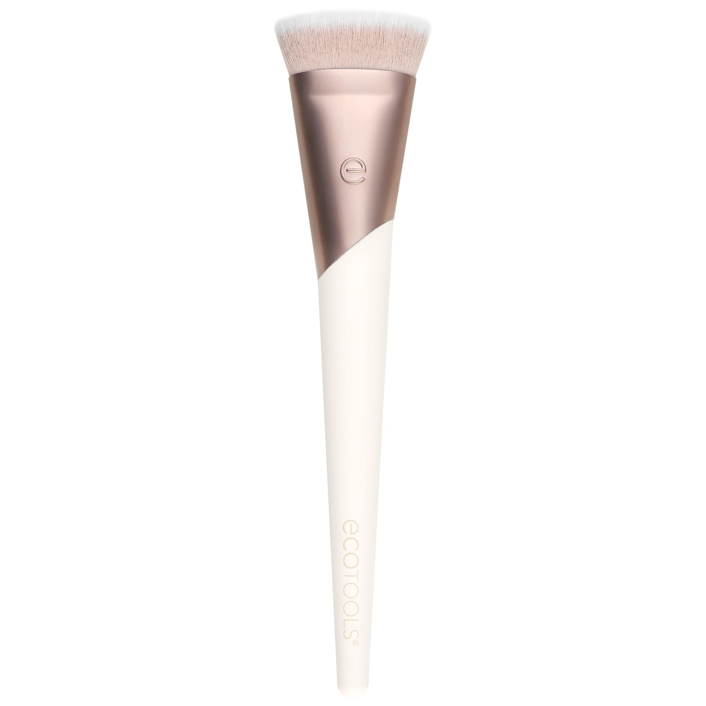 Ecotools Luxe Flawless Foundation Makeup Brush For Liquid Makeup, Pink