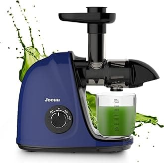 Jocuu Juicer, Slow Masticating Juicer Machine, Cold Press Juicer Extractor Easy to Clean, Soft/Hard Dual-Speed, Quiet Moto.
