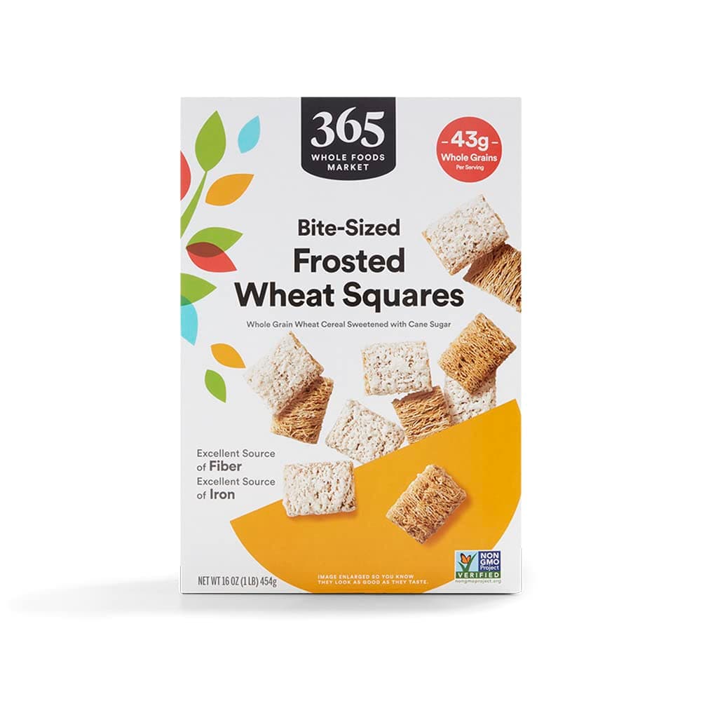365 by Whole Foods Market, Frosted Wheat Squares Cereal, 16 Ounce