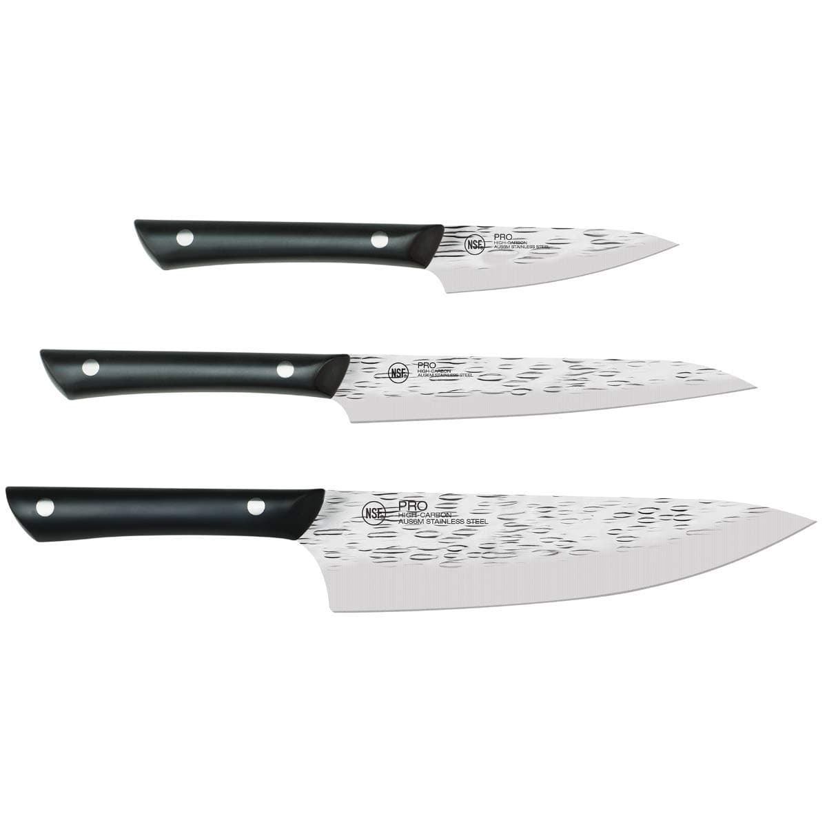 Kai Pro 3 Piece Knife Set, Kitchen Essential Cutlery Set with Chef, Utility, and Paring Knives, From the Makers of Shun