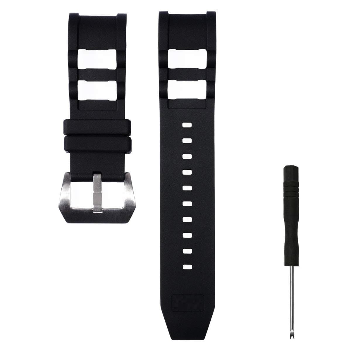 for Invicta Russian Diver Watch Replacement Rubber Silicone Band/Strap - Black Invicta Watch Strap