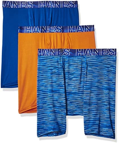 Hanes mens X-temp 4-way Performance Stretch Mesh Boxer Brief Boxer Briefs (pack of 3)