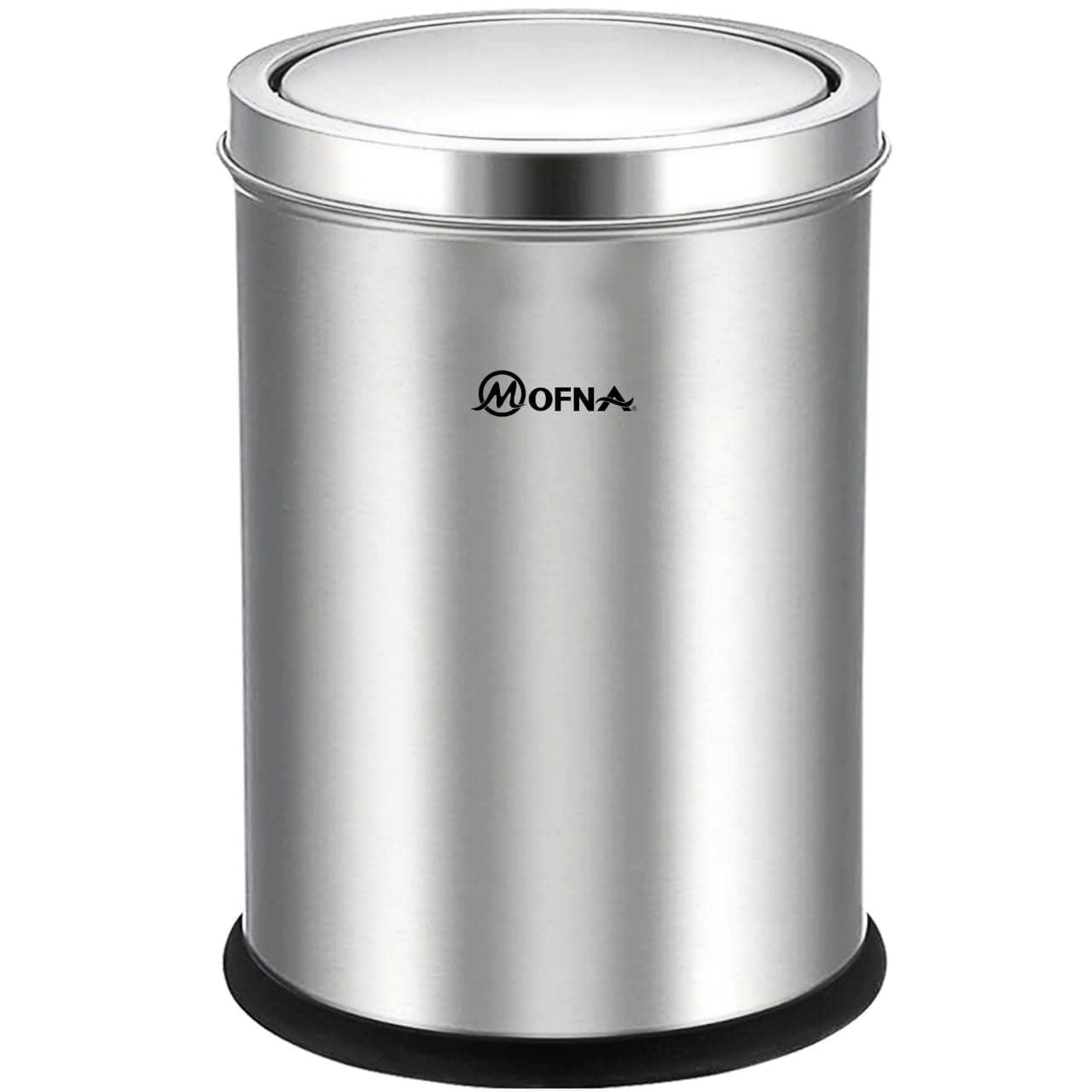 mofna Stainless Steel Swing Type Dustbin - Versatile Trashcan, Wastebin & Recycle Bin for Kitchen, Home, Office - Durable & Stylish (30 Litre)