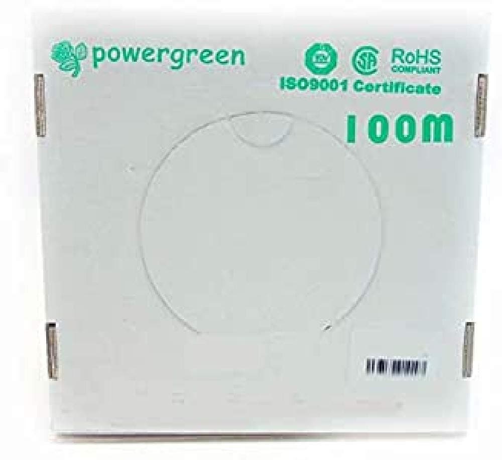 Powergreen CAB-06100-BEX Cable Reel Cat 6 Utp 100 m for Outdoor White