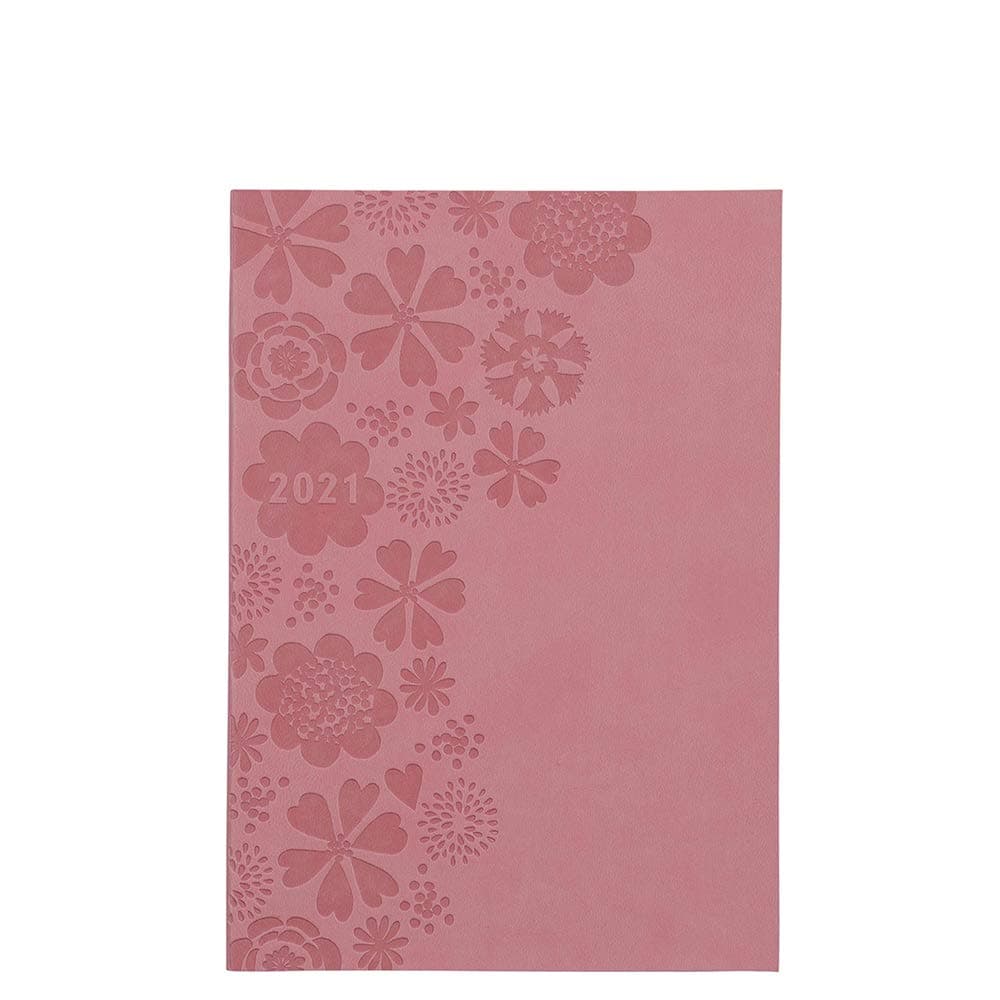 Paperchase A5 Deboss Pink Flowers 2021 Diary