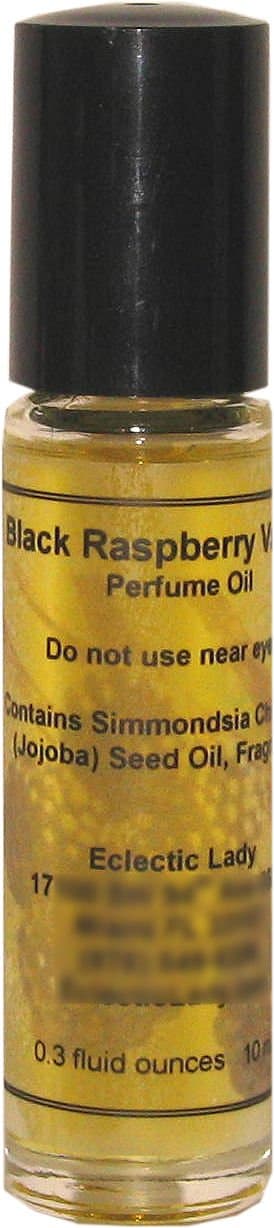 Black Raspberry Vanilla Perfume Oil, 0.3 Oz Portable Roll-On Fragrance with Long-Lasting Scent, Delightful Essential Oils and Jojoba Oil For Daily Use