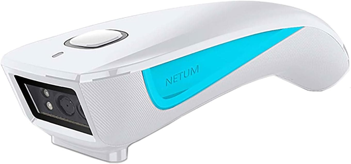 – NETUM Upgraded Mini Bluetooth 2D QR Barcode Scanner, 3 in 1 Wireless Portable Pocket Small 1D 2D Bar Code Reader, Automatic Fast, Precise scanning for POS, C850 White