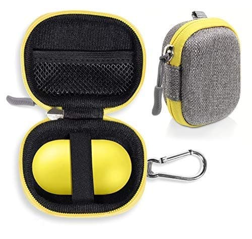 GETGEAR Tweed Gray Protective Case for Samsung Galaxy Buds, Customized case for Bluetooth True Wireless Earbuds Charging case, mesh Accessory Pocket, Elastic Security Elastic Strap to Keep Device Safe