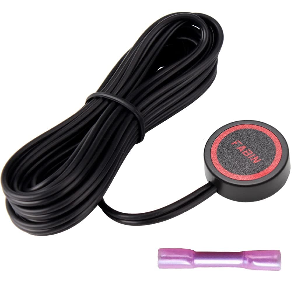 FARBIN Horn Push Button with Quick Connector, Momentary Switch with 3 Meters Wire, Round Red Cap Button Switch Prewired for Air Horn, DIY Electronics Accessories (Flat Button)