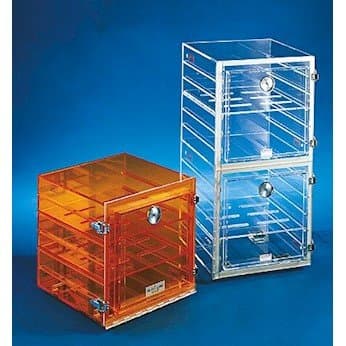 Cole-Parmer - 890080 Shelf f/ Stackable Acrylic Dessicator Cabinets w/ Gas Ports, clear, 12" x 12"