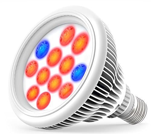 Lemontec LED Grow Light Bulb, High Efficient Hydroponic Plant Grow Lights System for Garden Greenhouse and Hydroponic Aquatic,12W