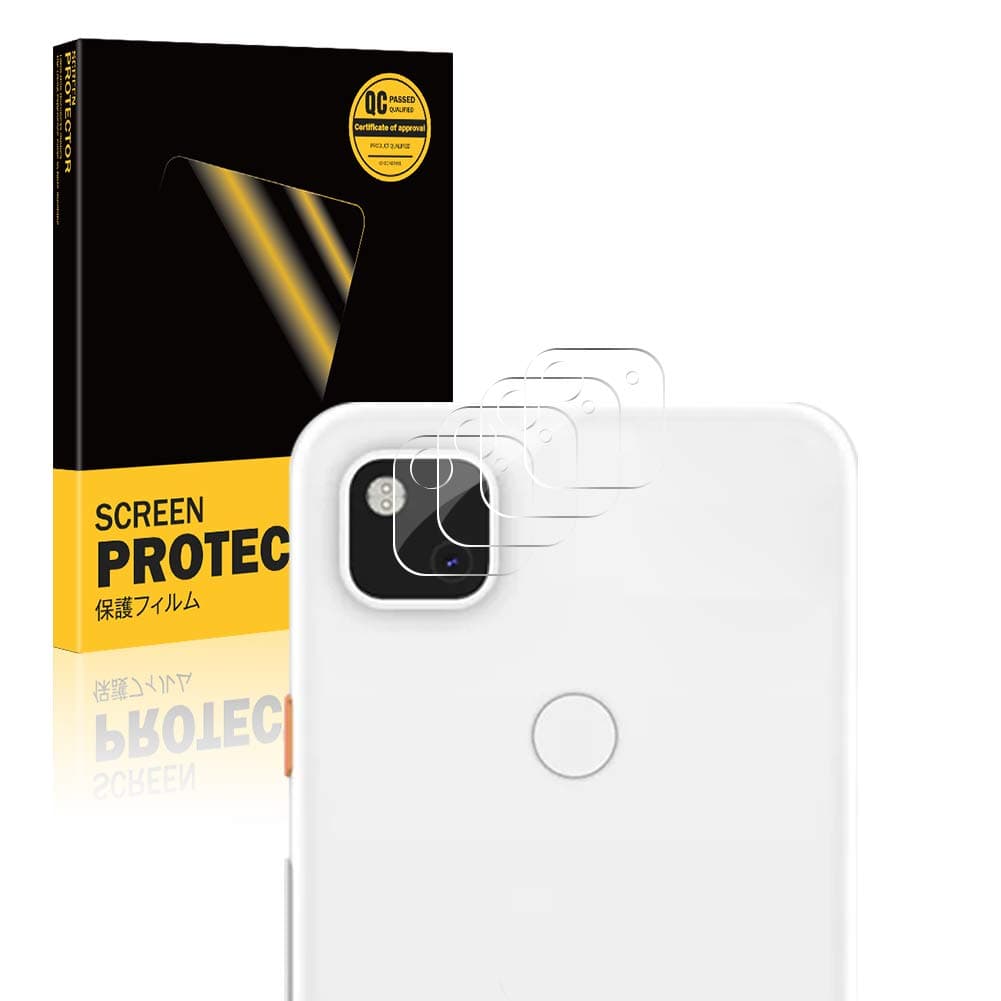 [4 Pack] TopACE for Google Pixel 4a Camera Lens Protector, Upgraded HD 3D [Anti-Scratch][Bubble-Free][Easy To Install]Back Camera Lens Screen Tempered Glass Cover