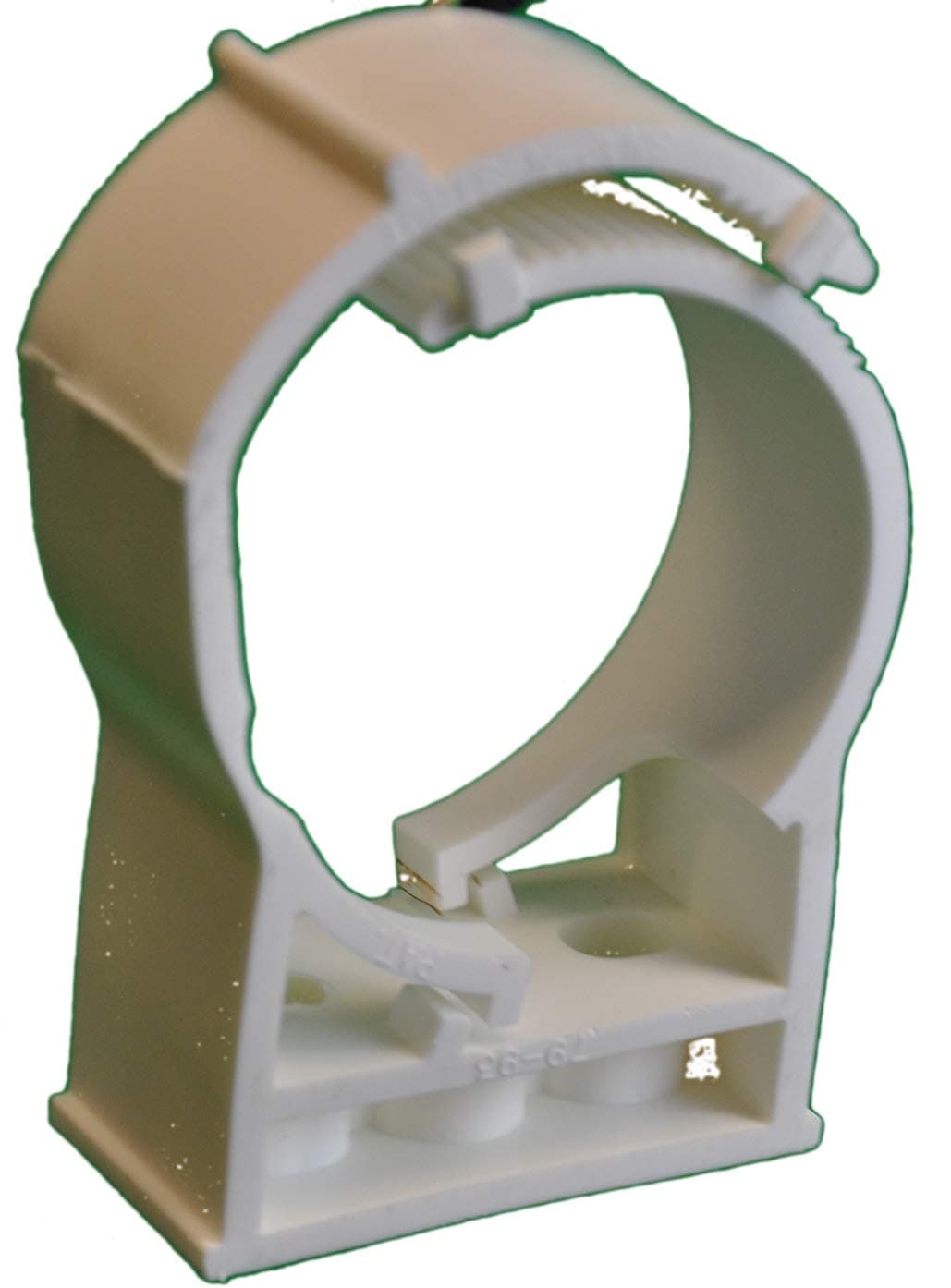 SnapnStrut Handy-Snap 79-93HS White Polypropylene Pipe Hanger - Surface Mount, American Made, One-Piece Hanger for Pipes, Cables, Conduit