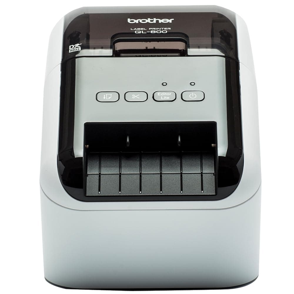 Brother QL-800 Label Printer, Address Labeller, PC Connected, Desktop, Red & Black Printing