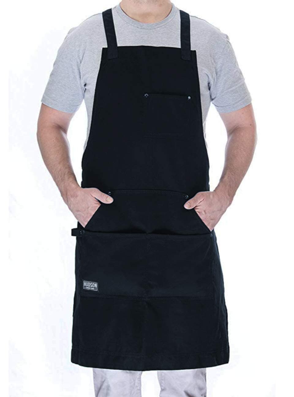 Hudson Durable Goods - Professional Grade Chef Apron for Kitchen, BBQ & Grill