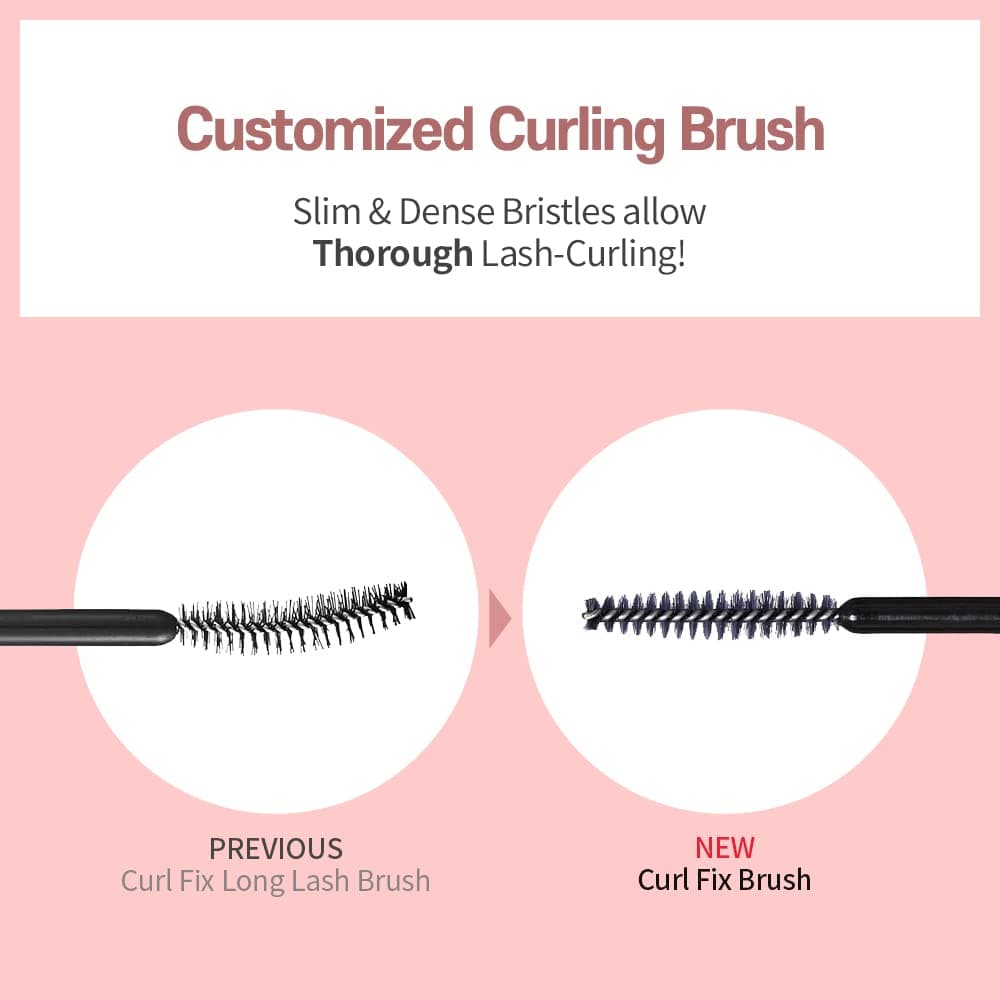 ETUDE Curl Fix Mascara #2 Brown New | A curl fix mascara that keeps fine eyelashes powerfully curled up for 24 hours by ETUDE's own Curl 24H Technology