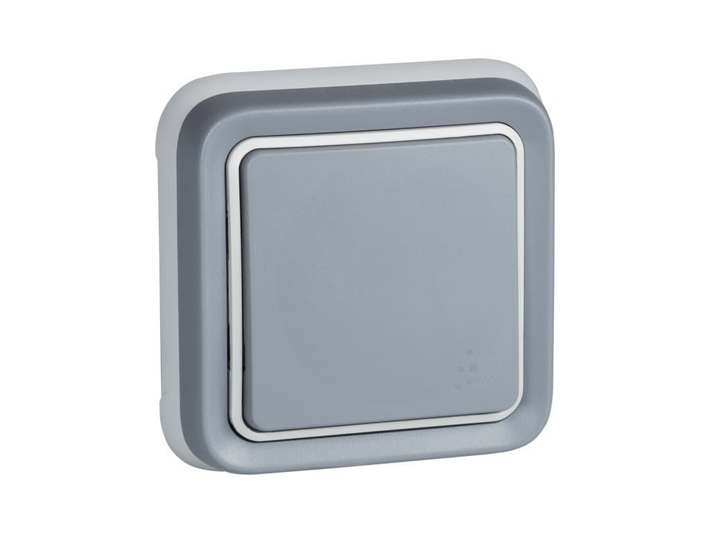 Legrand 191510 Plexo Recessed Switch, Grey