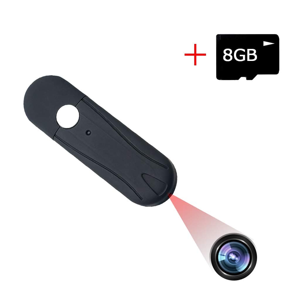 LXMIMI Mini Spy Camera, 1080P HD Mini Hidden Camera, 8G Micro SD Card Spy Cam, U-Disk Loop-Recording Mini Camera for Business Monitoring