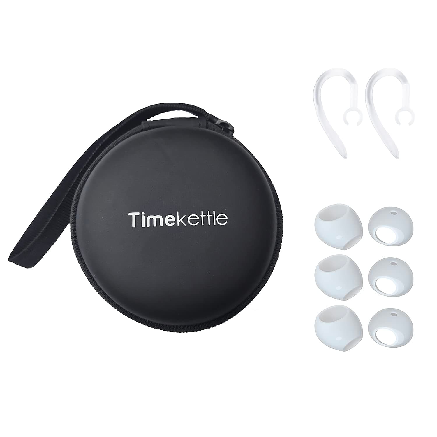 Accessories for WT2 Edge/W3 Translator Earbuds, Including 1 Pair of Silicone Ear Hooks, 3 Pairs of Earmuffs, and 1 Carry Bag