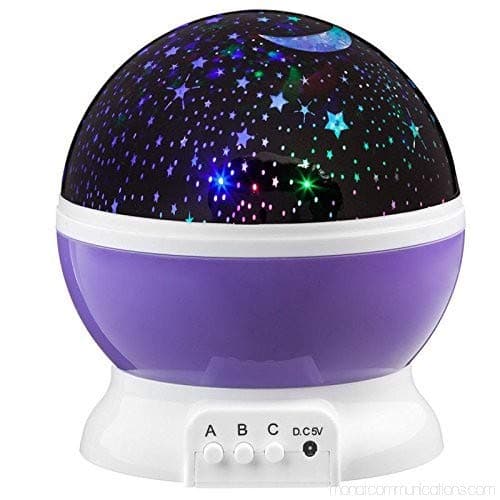 Mopslik Kid's Room Night Light Ceiling Star Projector for Getting Babies to Sleep (Blue)