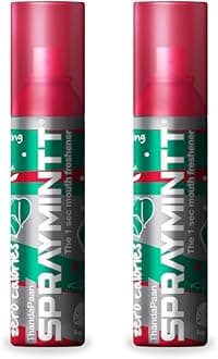 Spraymintt Mouth Freshener | Mukhwas | Breath Freshener | Oral Hygiene | 175+ sprays of instant long lasting with Zero Calories Freshness | Thandapaan flavour | 15g - pack of 2